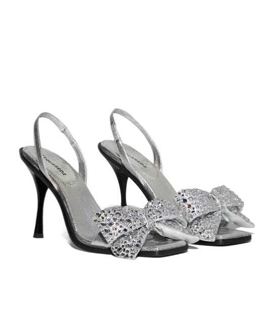 Dsquared2 Bow Detailed Open Toe Sandals In Gray