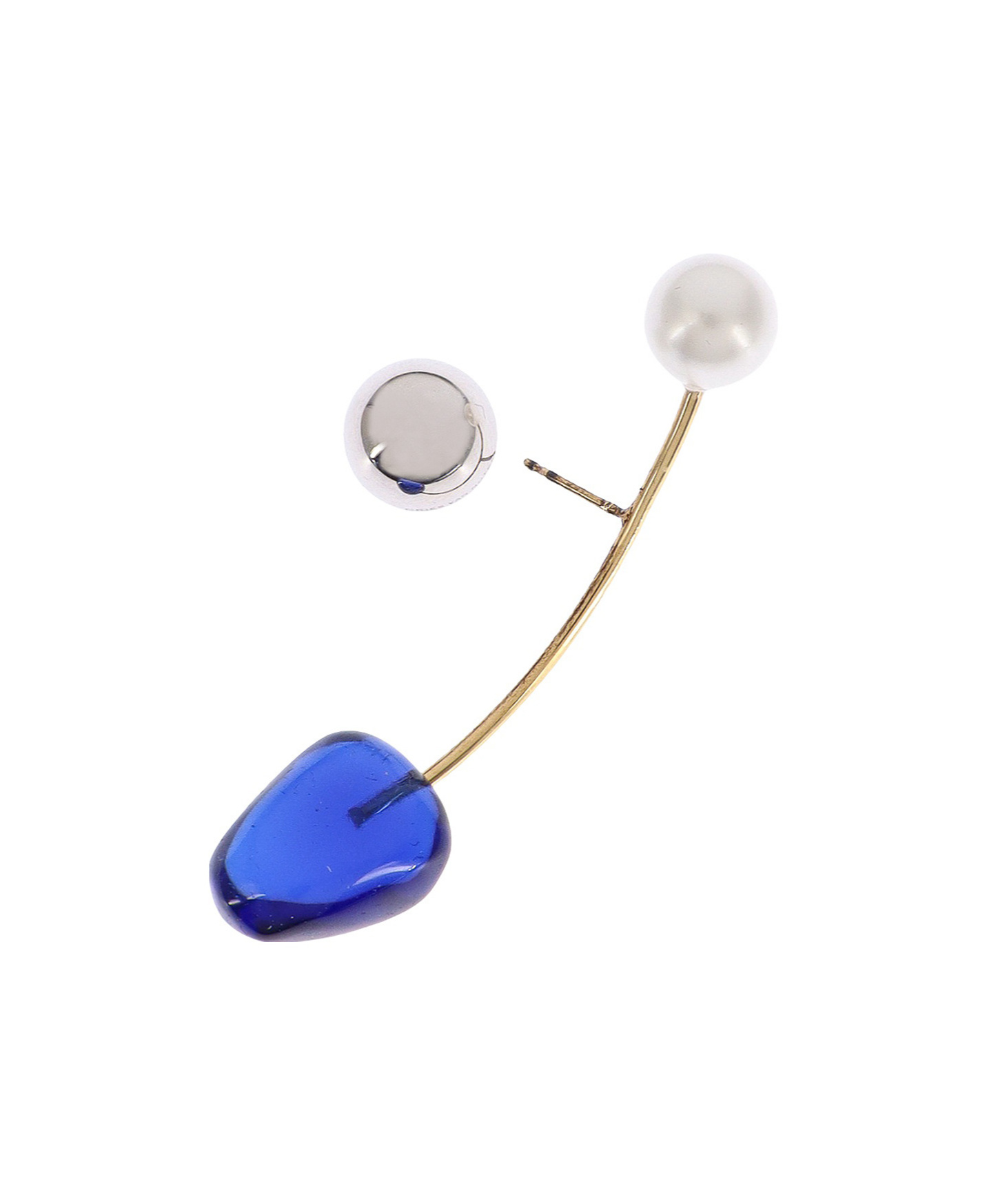 Dries Van Noten Logo-engraved Earrings In Blue