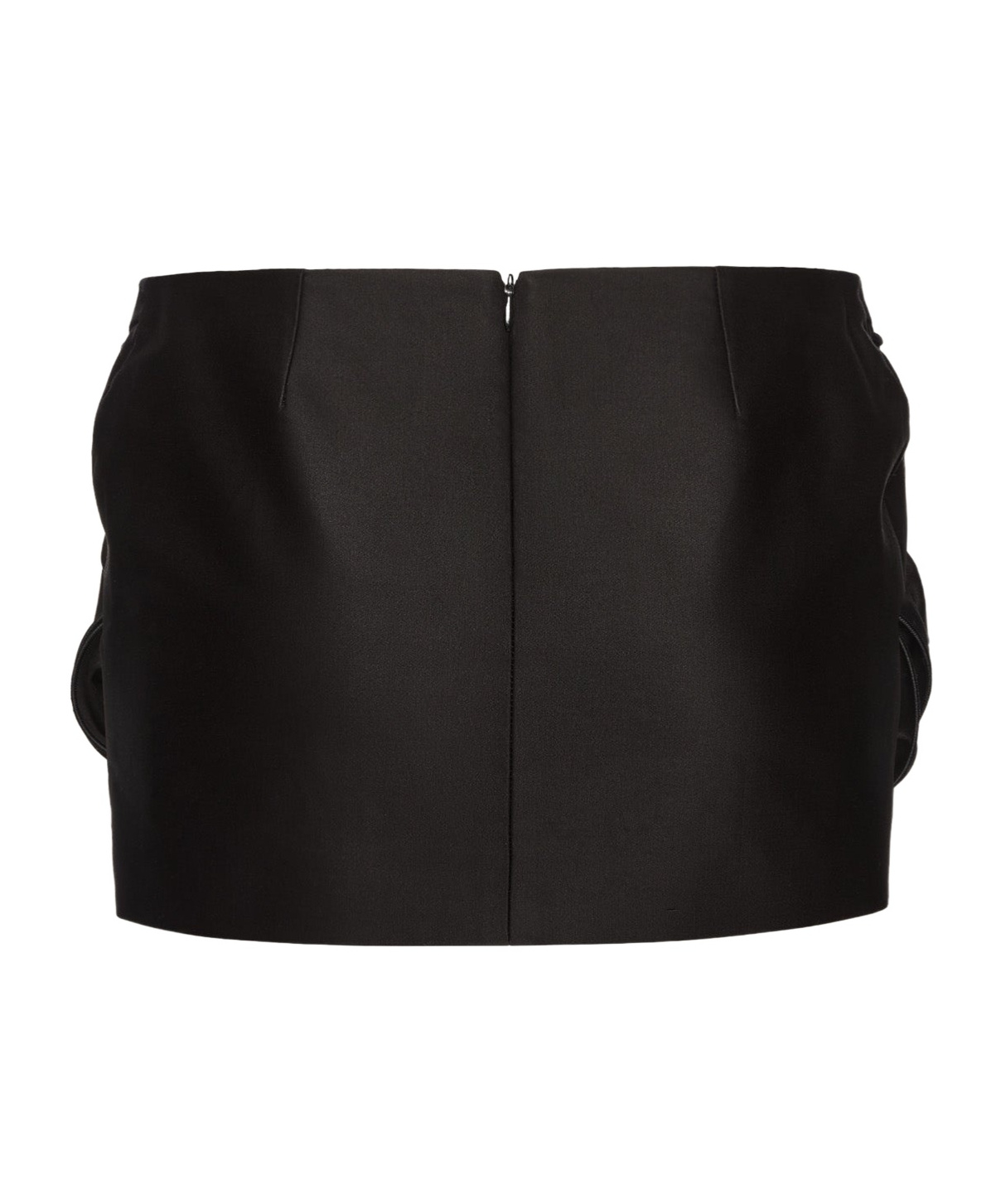 Magda Butrym Rose-detail Mini Skirt In Black
