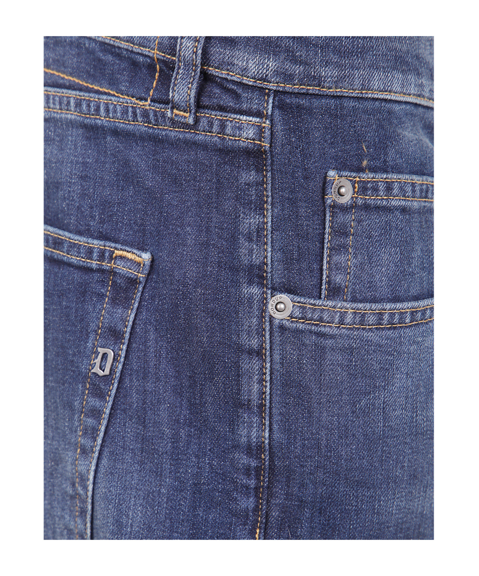 Dondup Cuffed Denim Jeans In Blue