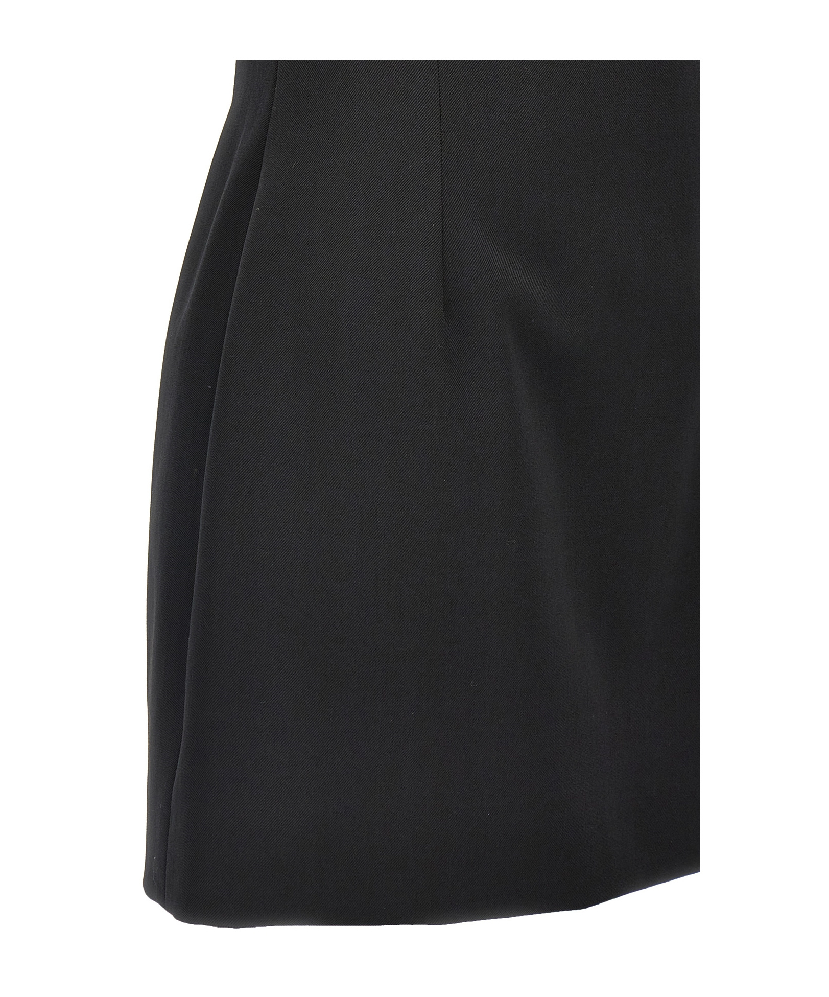 Dolce & Gabbana Scalloped Wool-blend Gabardine Mini Corset Dress In Black