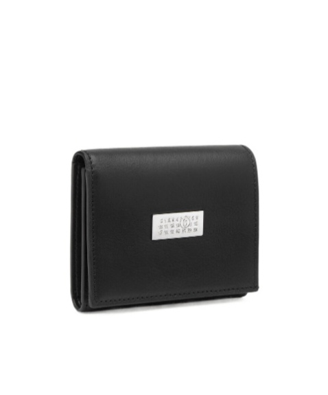 Mm6 Maison Margiela Numbers-plaque Tri-fold Wallet In Black