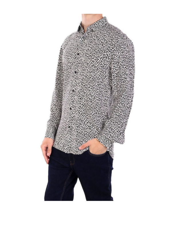 Hugo Boss Long-sleeved Shirt In Black