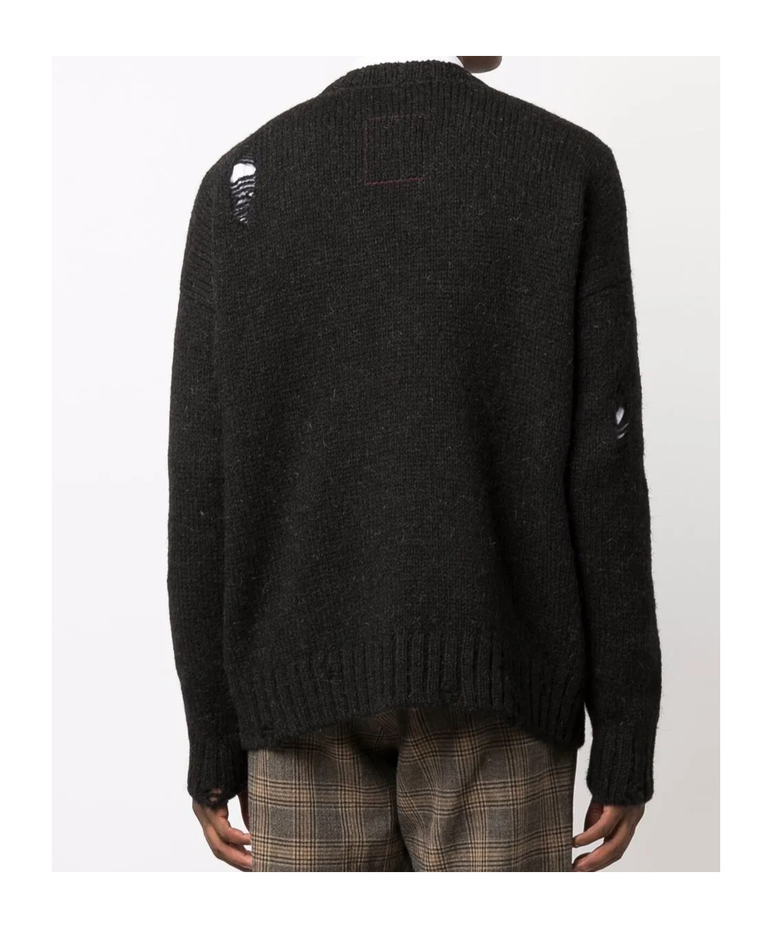 Uma Wang Long-sleeved Knitted Cardigan In Black