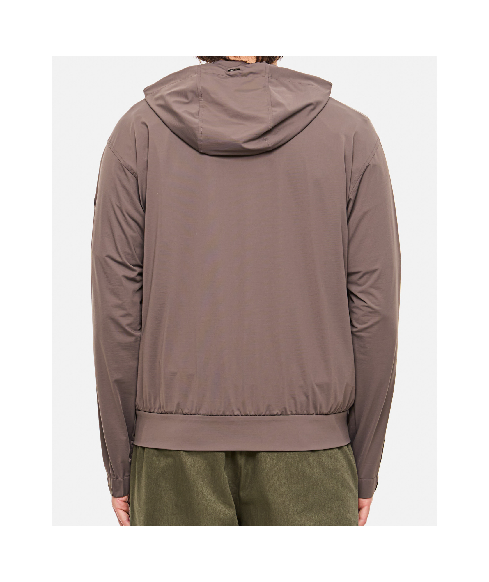 Herno Hooded Sweatshirt With Zip In Gray