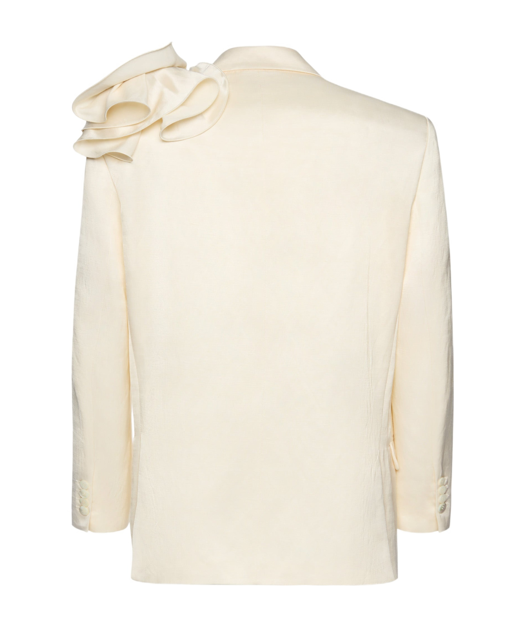 Magda Butrym '01' Blazer Featuring Floral Embellishment In Cream