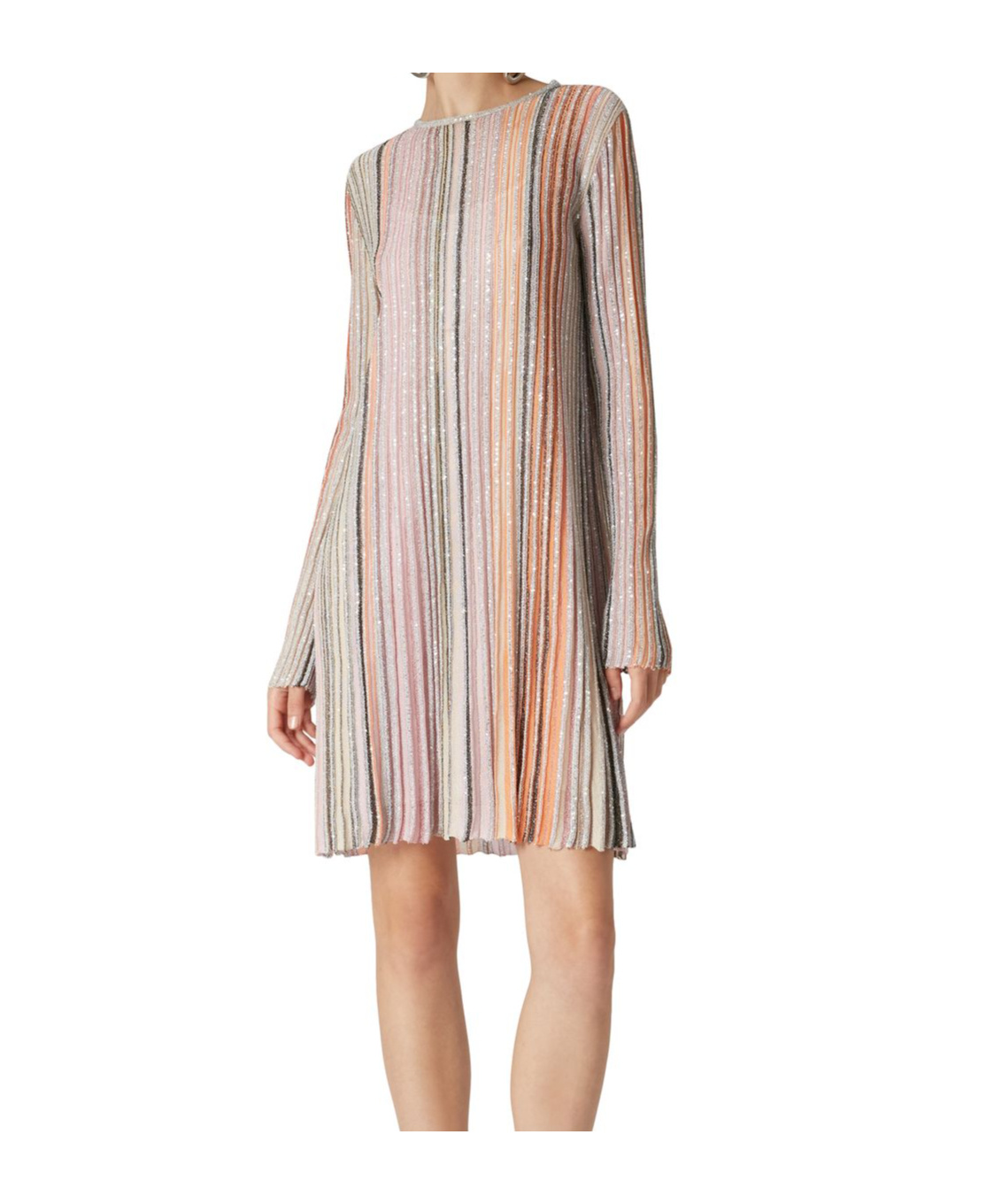 Missoni Sequin-embellished Pleated Dress In White