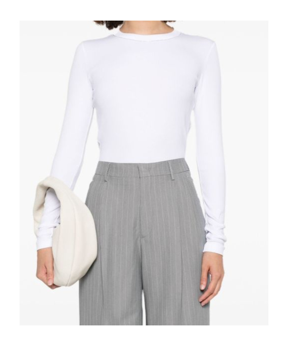 Fabiana Filippi Crewneck Cotton Knit Sweater In White