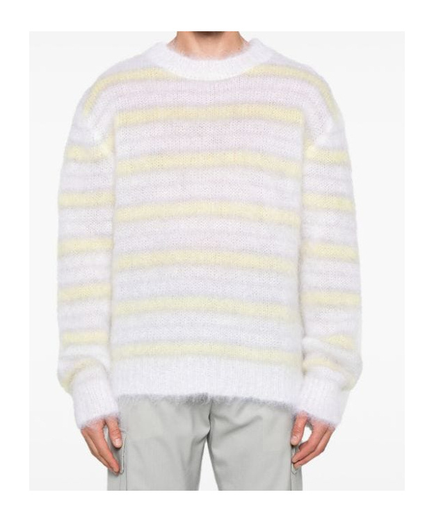 Marni Striped Sweater In White