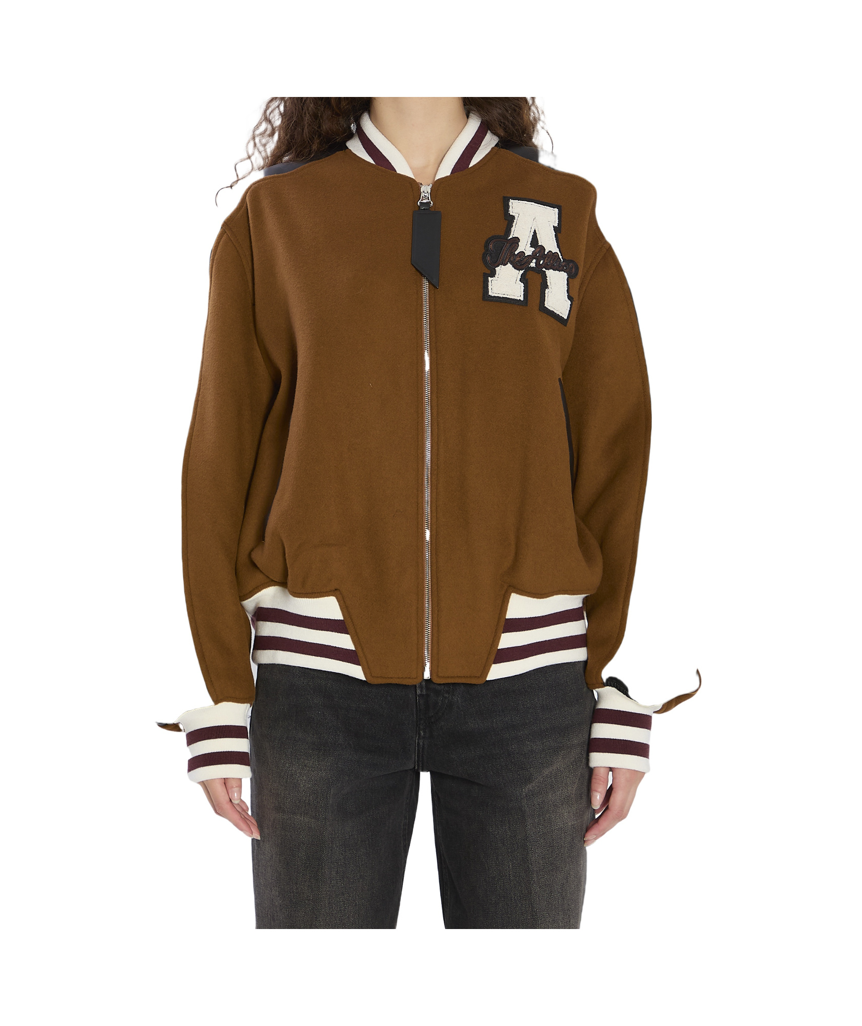 Attico Bomber Jacket Jackets Multicolor In Brown