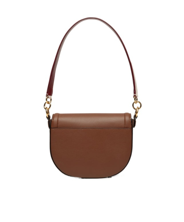 Bally Logo-stamp Foldover Top Shoulder Bag In Brown