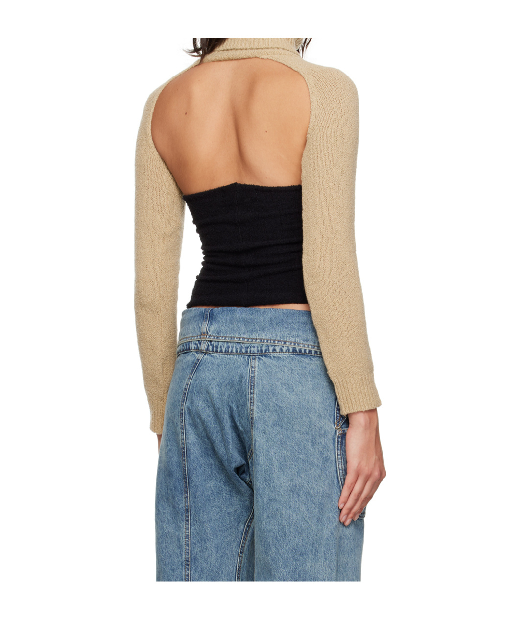 Gimaguas Beige Pop Mangas Turtleneck In Nude