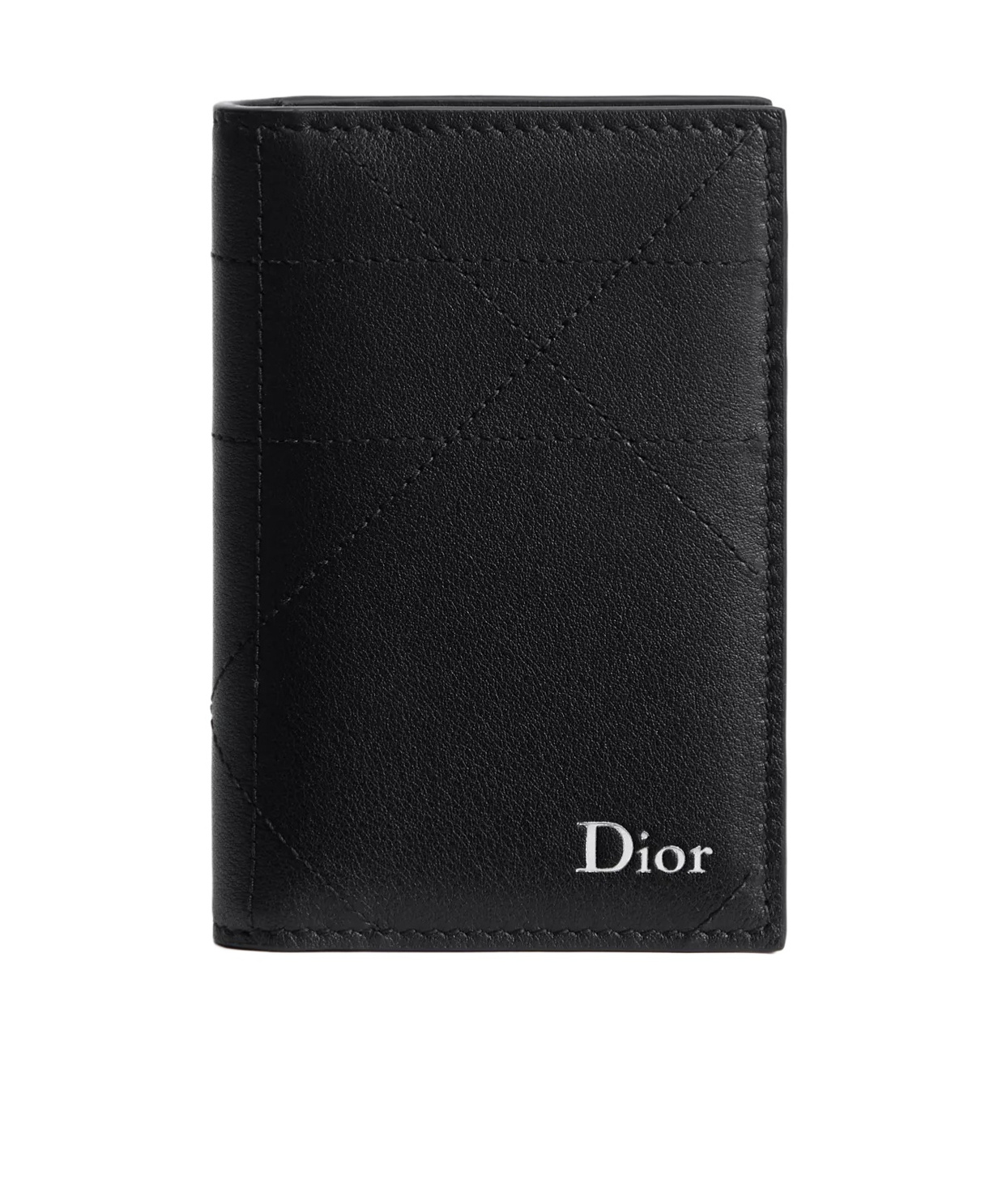 Dior Bi-fold Card Holder In Black