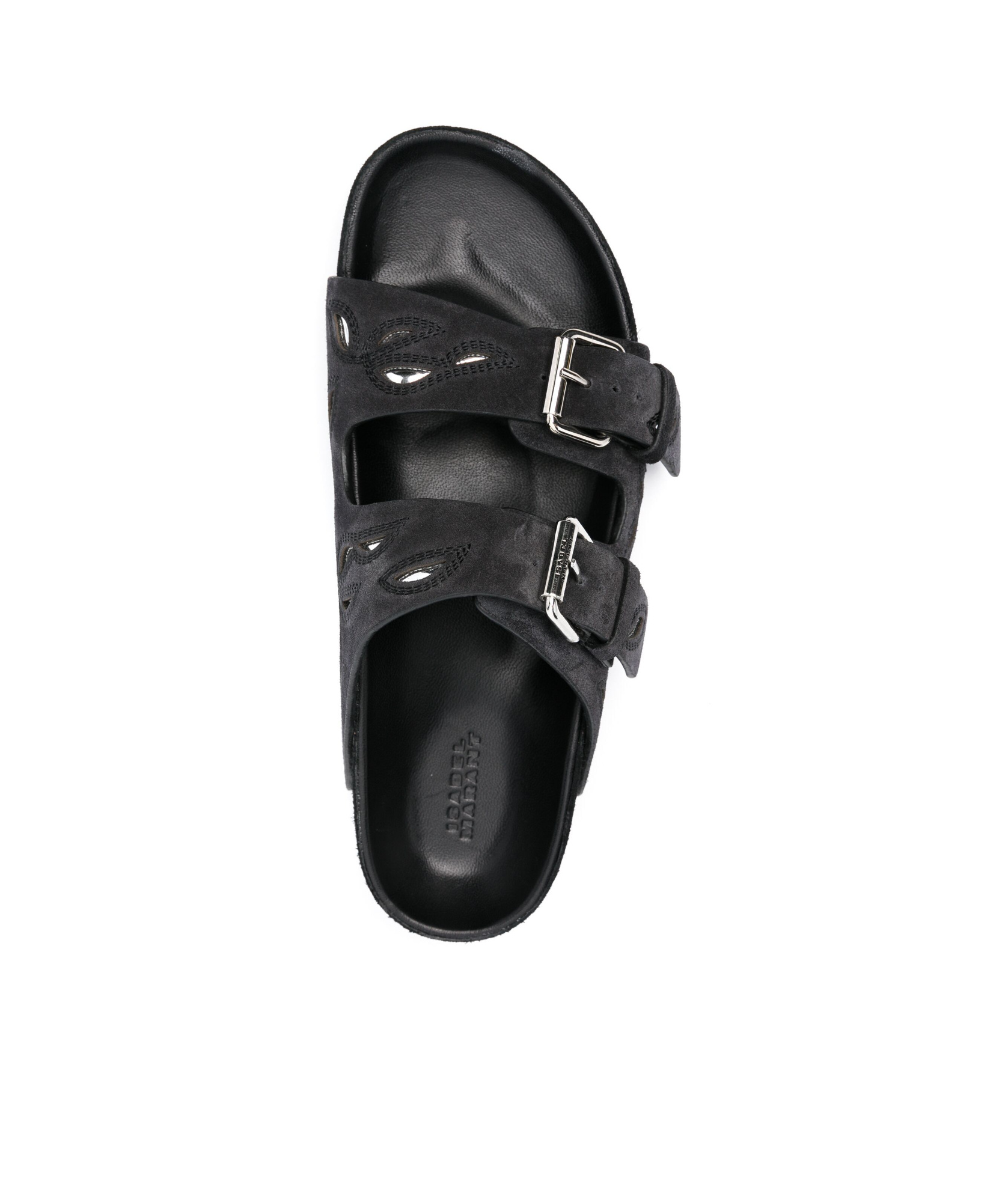Shop Isabel Marant Lennya Slip-on Sandals In Black