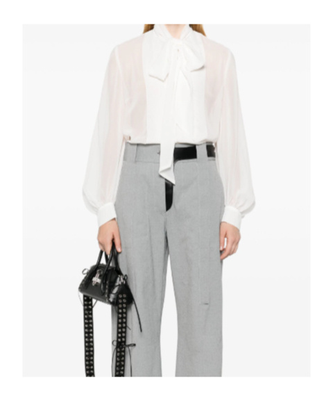 P.a.r.o.s.h Polidori Tied-neck Sheer Blouse