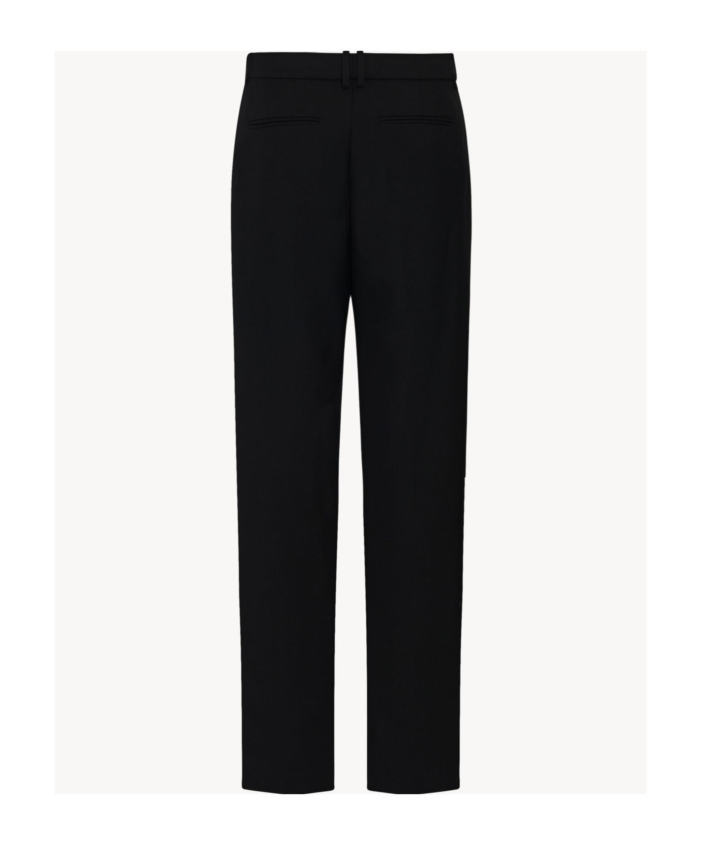 Shop The Row Borgo Straight-leg Wool Trousers In Black