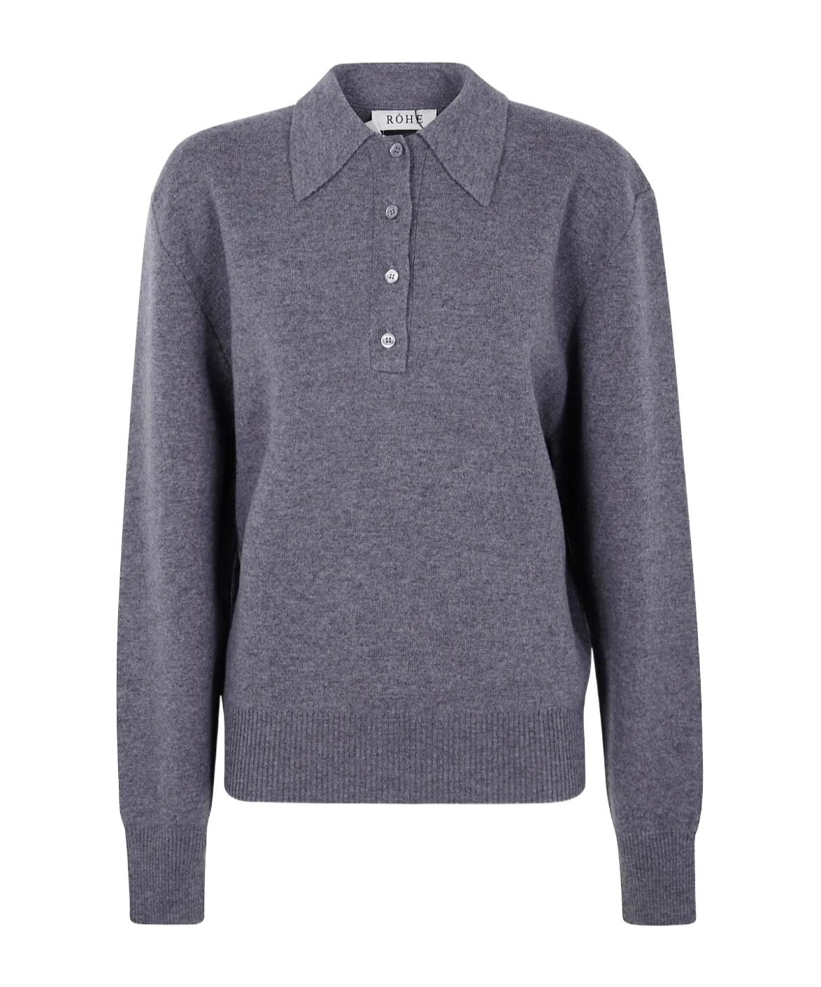 Rohe Compact Polo Sweater In Blue