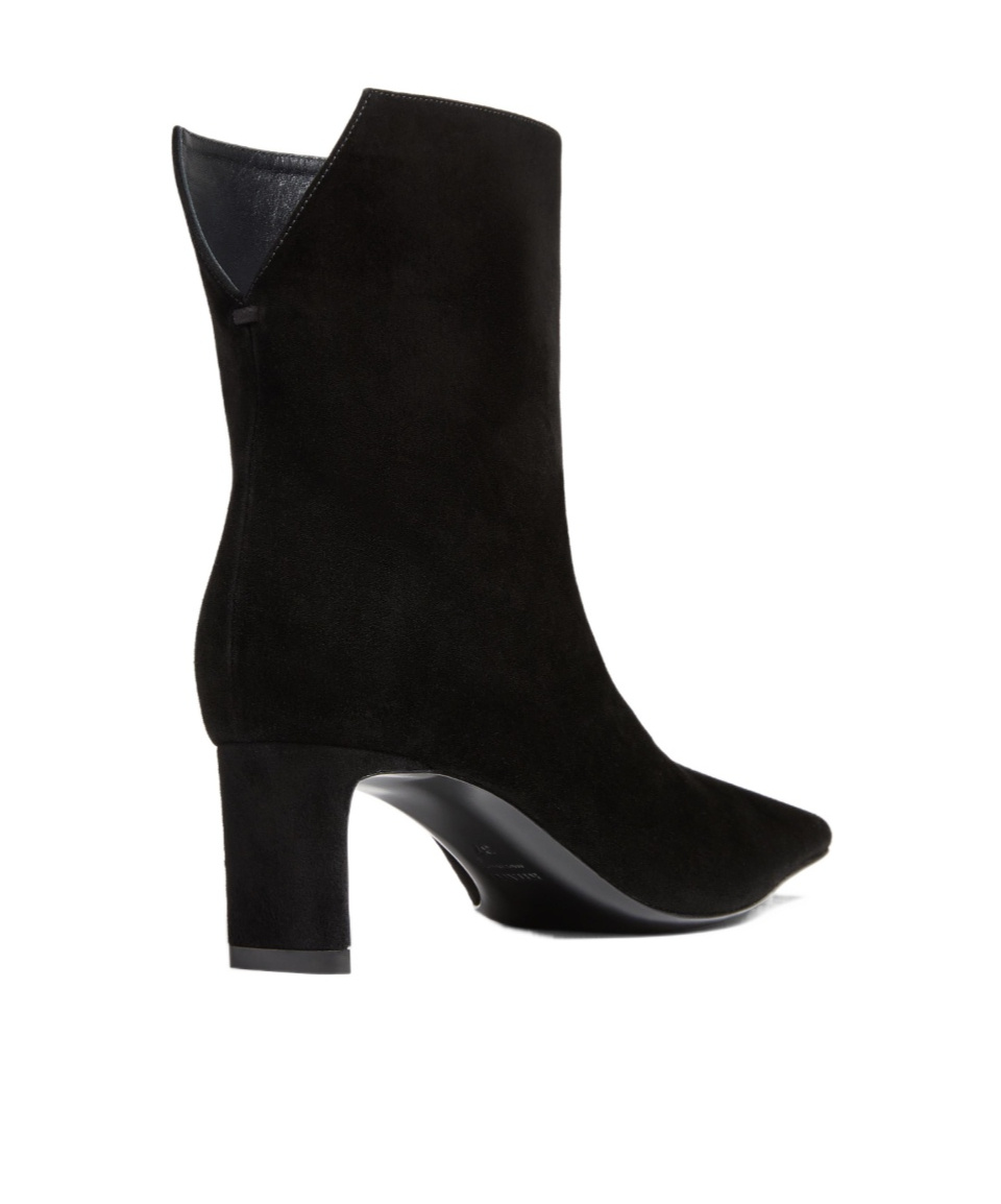 Khaite Ankle Boots Ona 55 Aus Veloursleder In Black