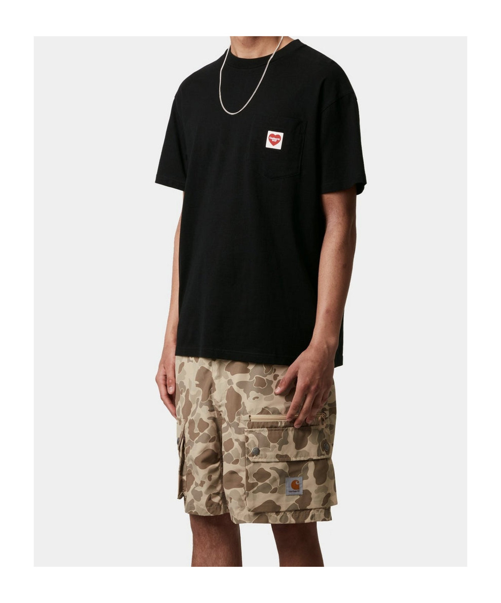Carhartt Work In Progress Pocket Heart Organic Cotton T-shirt In Black