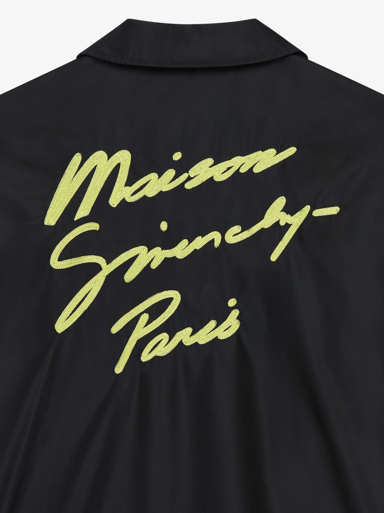 Givenchy Sustainable Black Overshirt With Embroidered Logo In Black