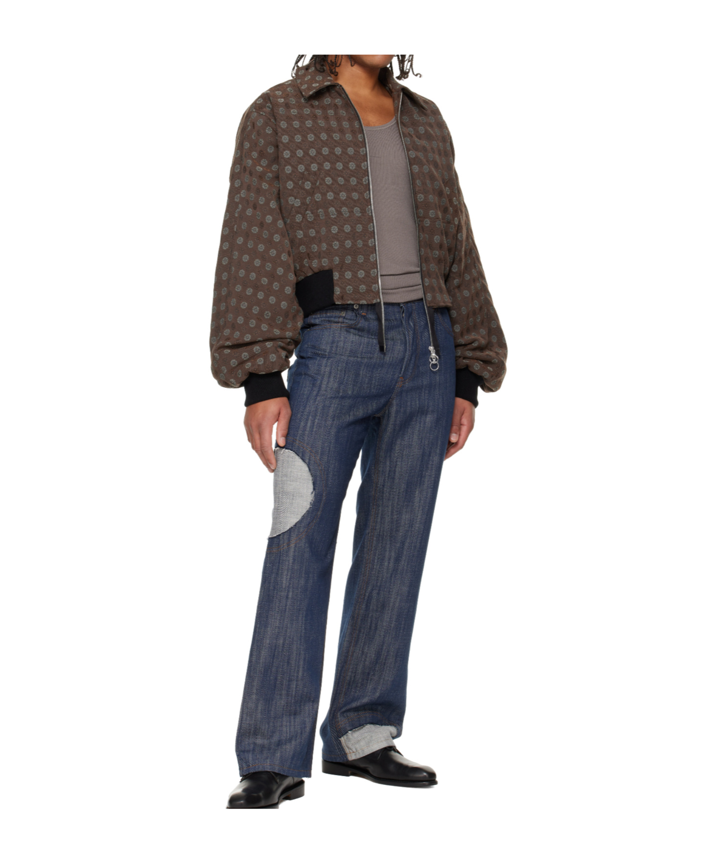 Edward Cuming Bottom-heavy Bomber Jacket In Brown