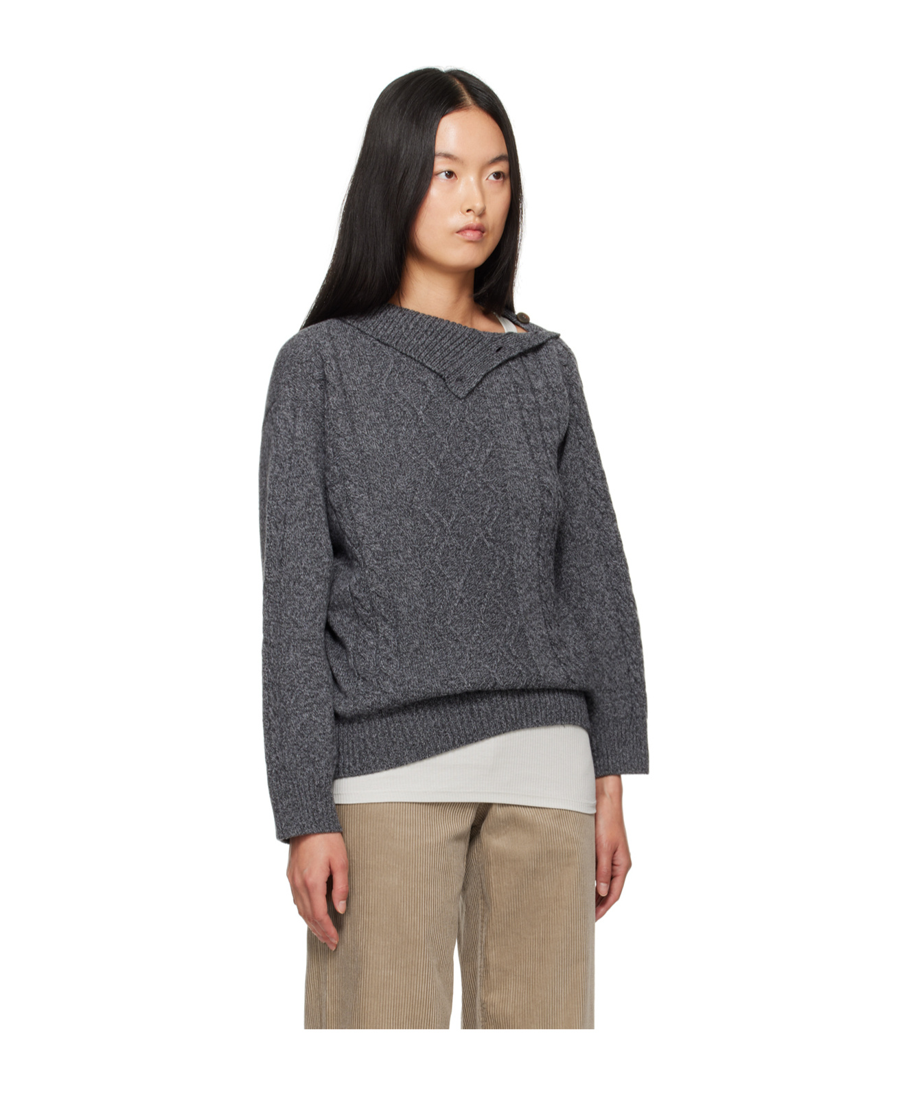 Apc Gray Karen Turtleneck In Black