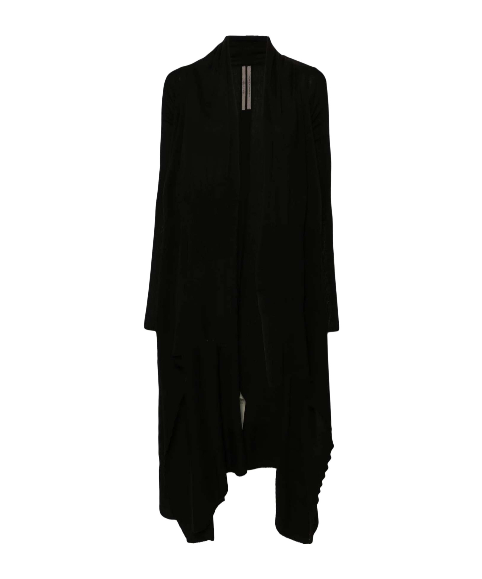 Rick Owens Wrap Ribbed Cardigan In Black