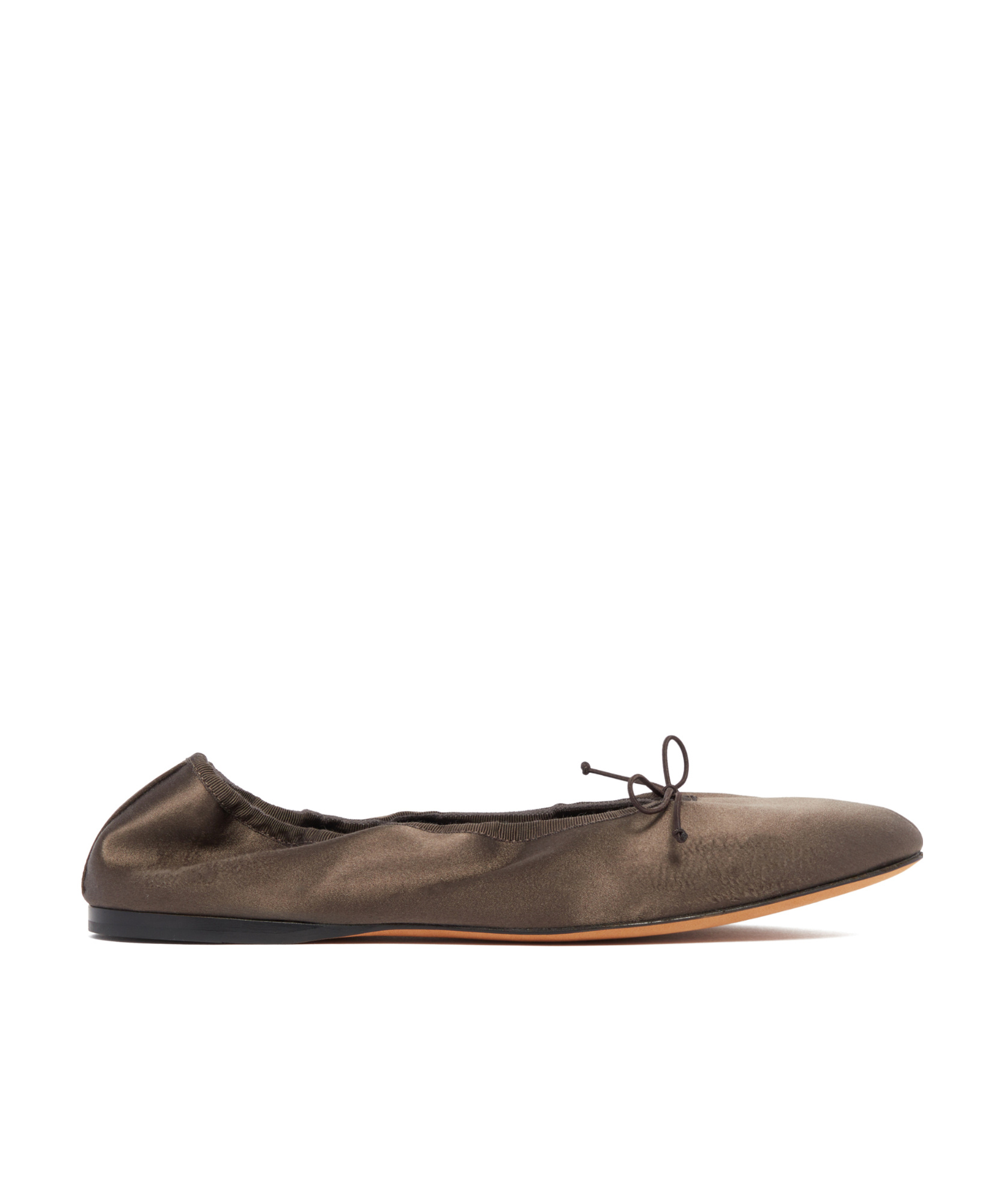 The Row Bow Detailed Slip-on Flat Shoes In Brown