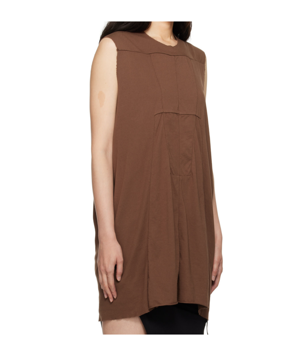 Rick Owens Drkshdw Sleeveless Vest In Brown