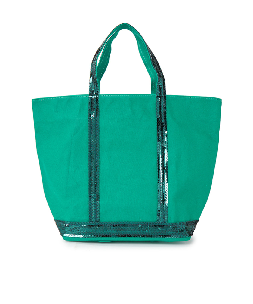 Vanessa Bruno Logo Canvas Shoulder Bag In Green