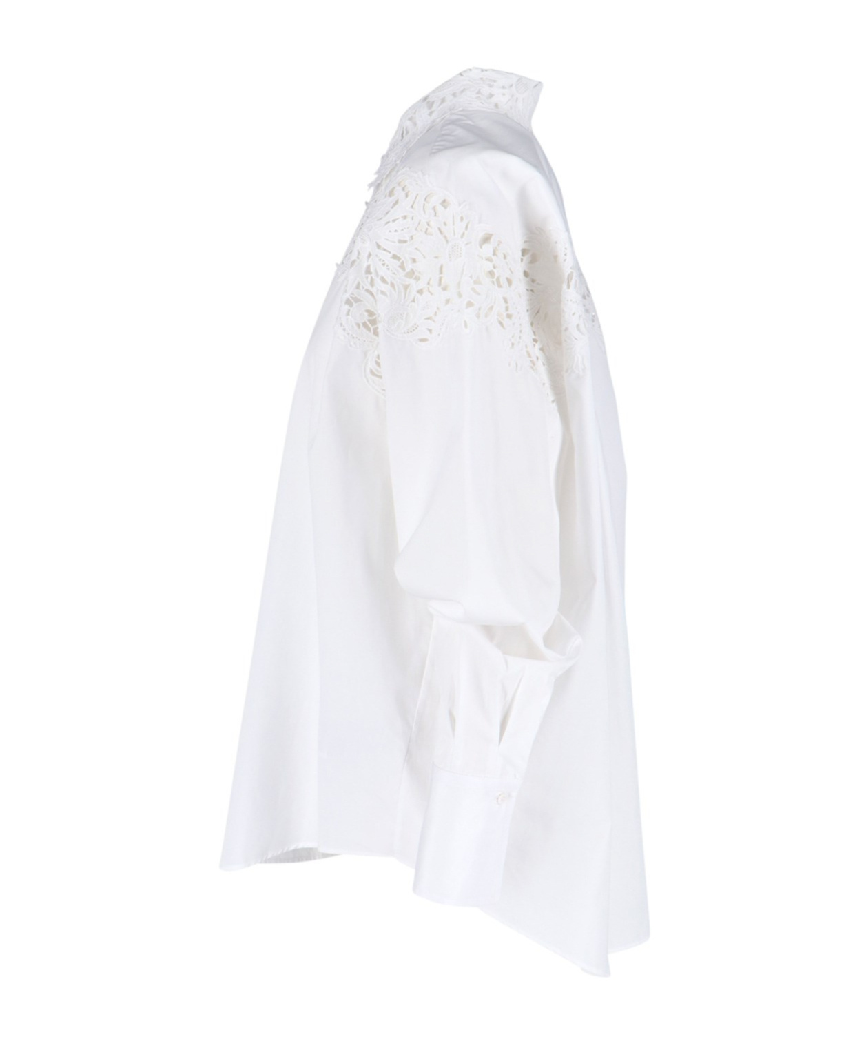 Ermanno Scervino Lace-panelling Poplin Shirt