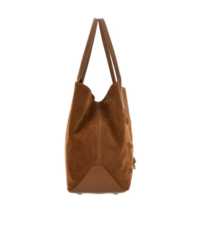 Hogan Script Shopping Bag Medium In Brown
