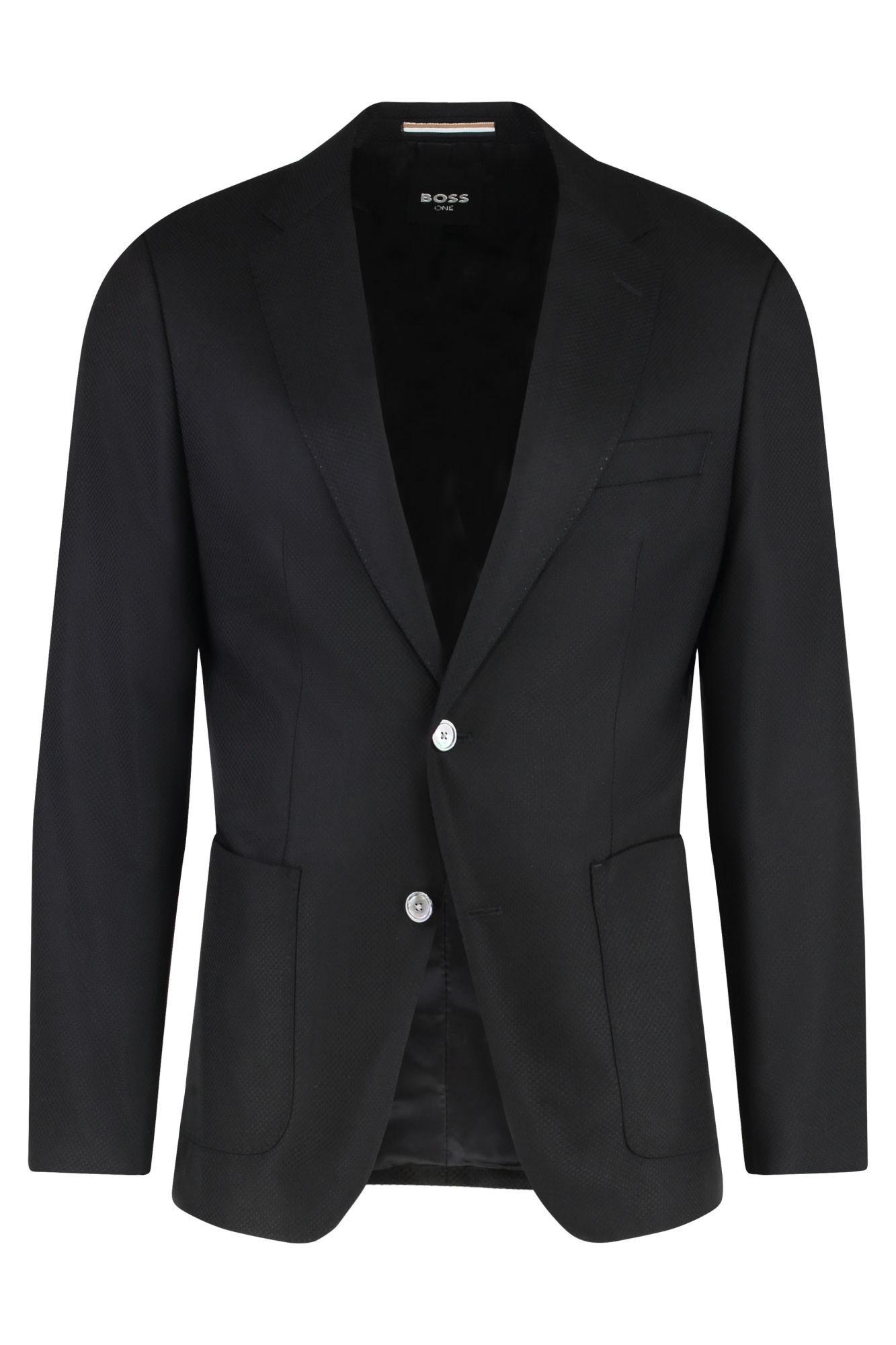 Hugo Boss Boss Single-breasted Two-button Jacket In Black