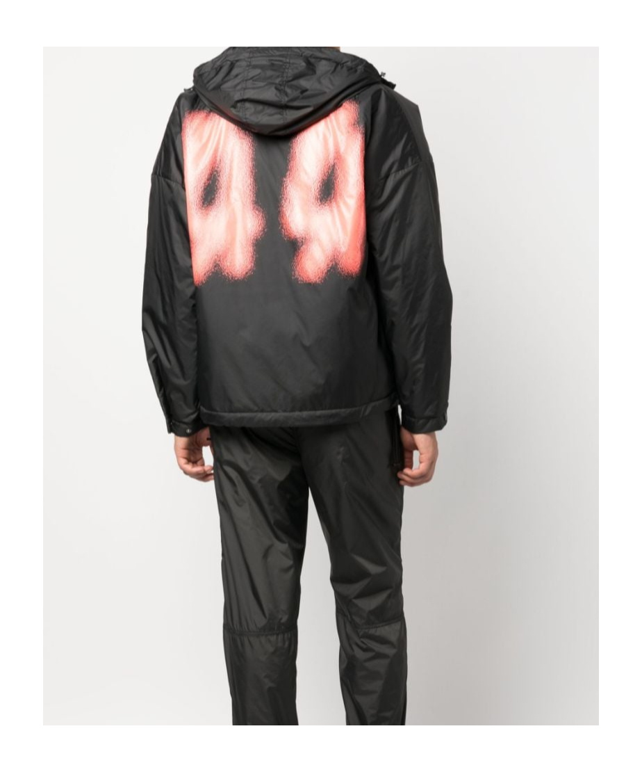 44 Label Group 44 Glass Heavy Center Hooded Jacket In Black
