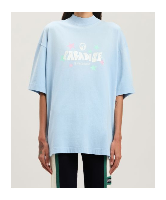 Palm Angels Short-sleeved T-shirt In Blue