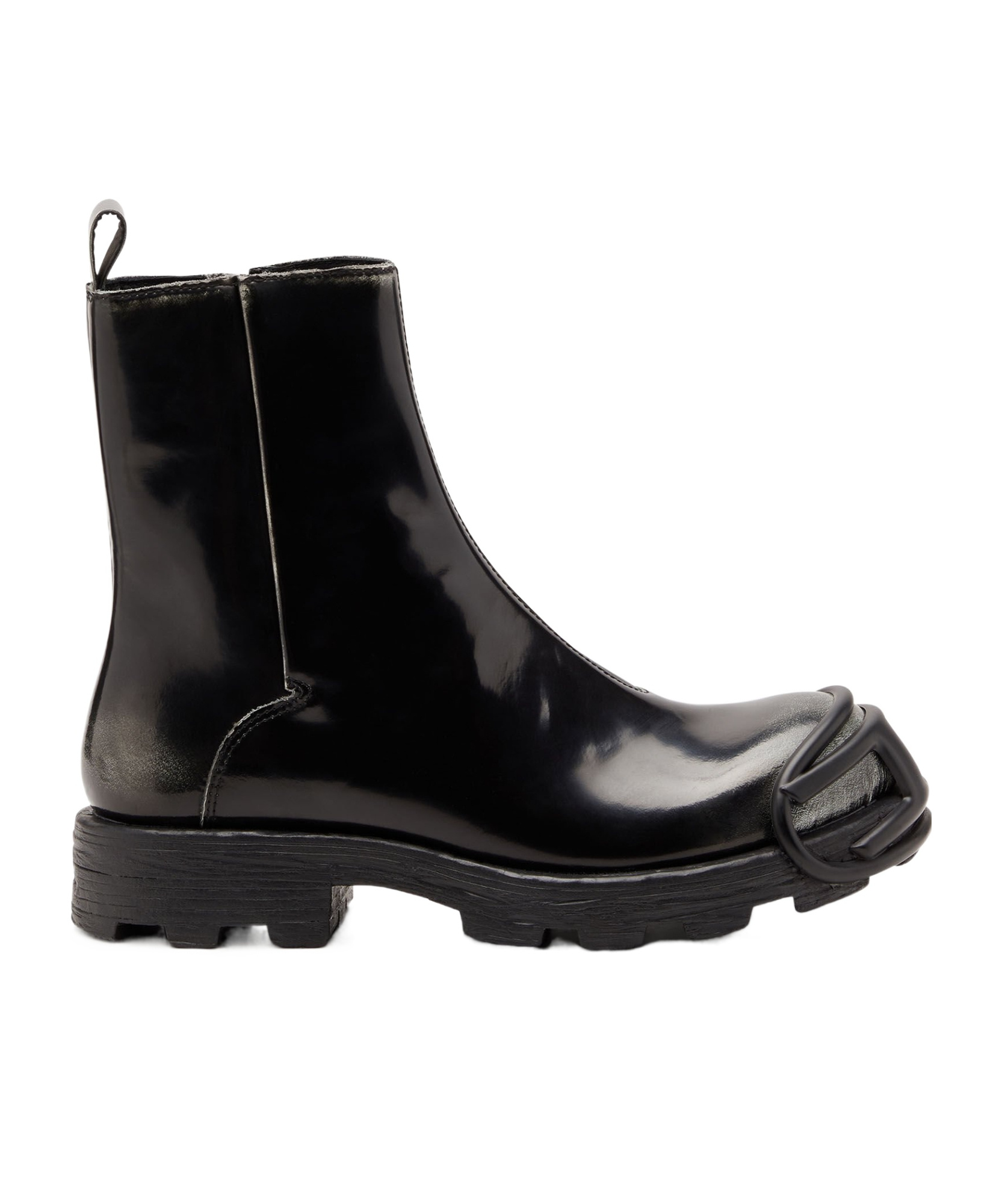 Diesel D-hammer Zip D Denim Ankle Boots In Black