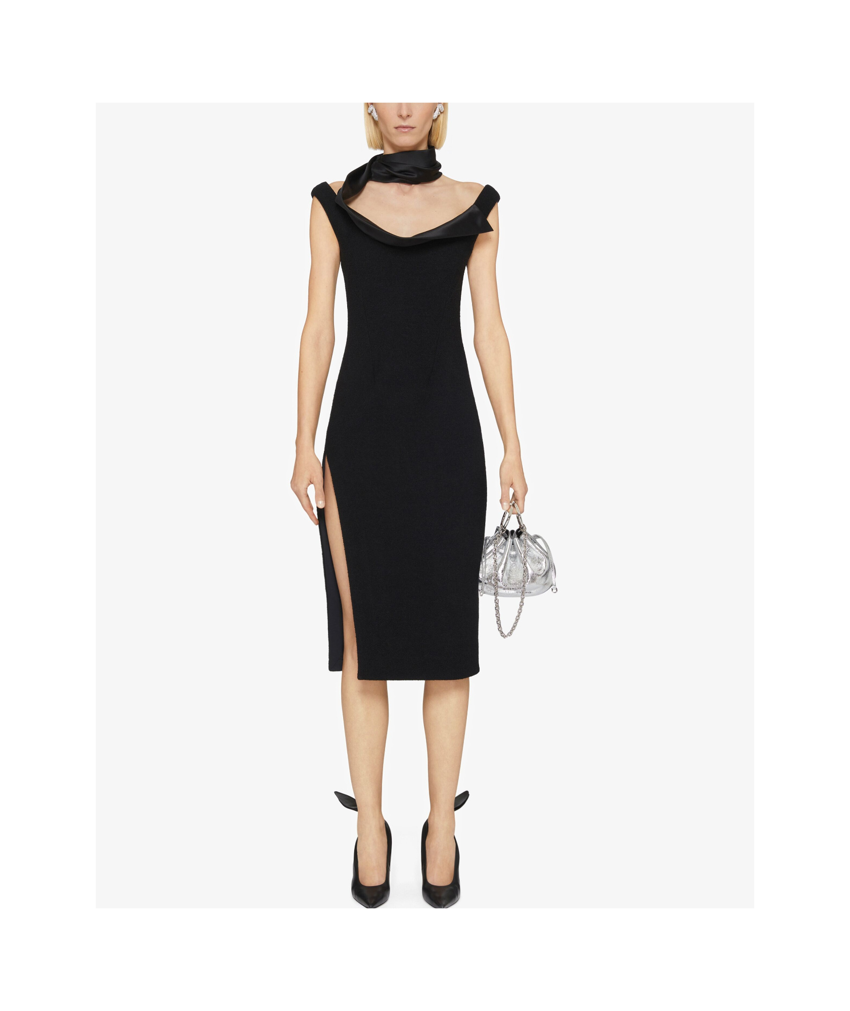 GIVENCHY DRESS IN WOOL WITH SWALLOW COLLAR