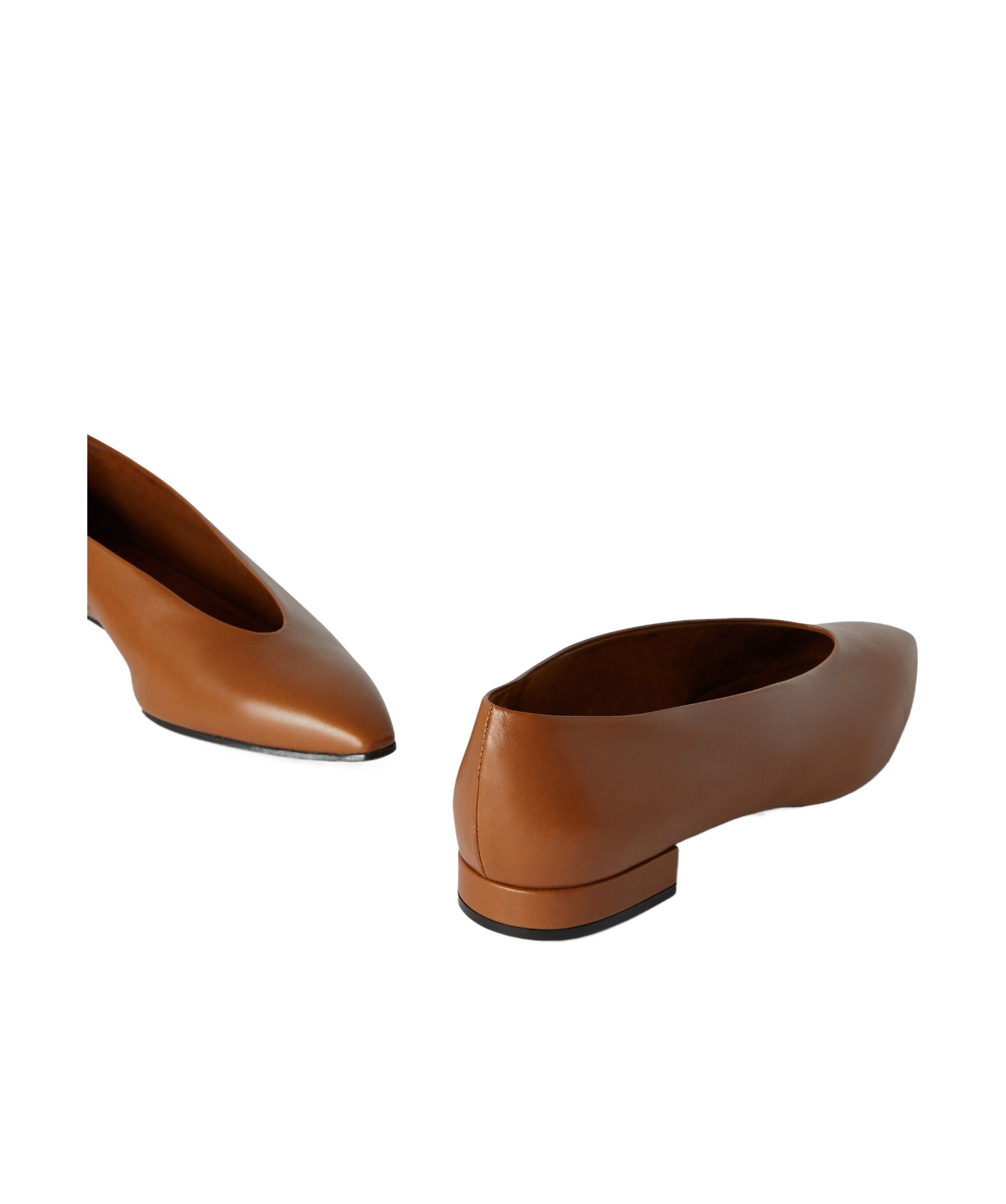 Loro Piana Pointed Flat Shoes In Brown