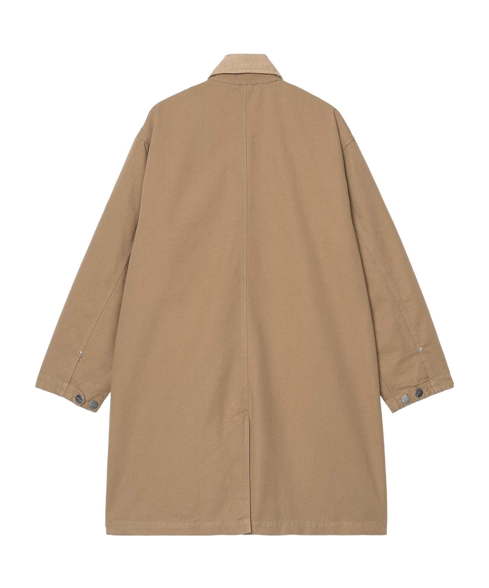 Carhartt Long Sleeve Collared Coat Front Pockets In Brown
