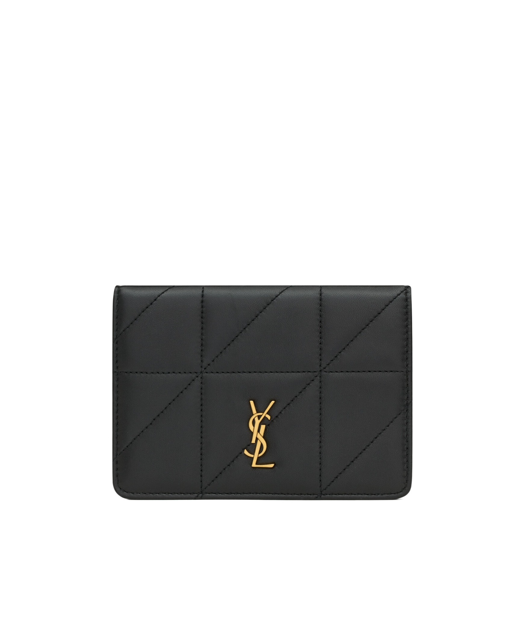 Saint Laurent Jamie Passport Case In Lambskin In Black