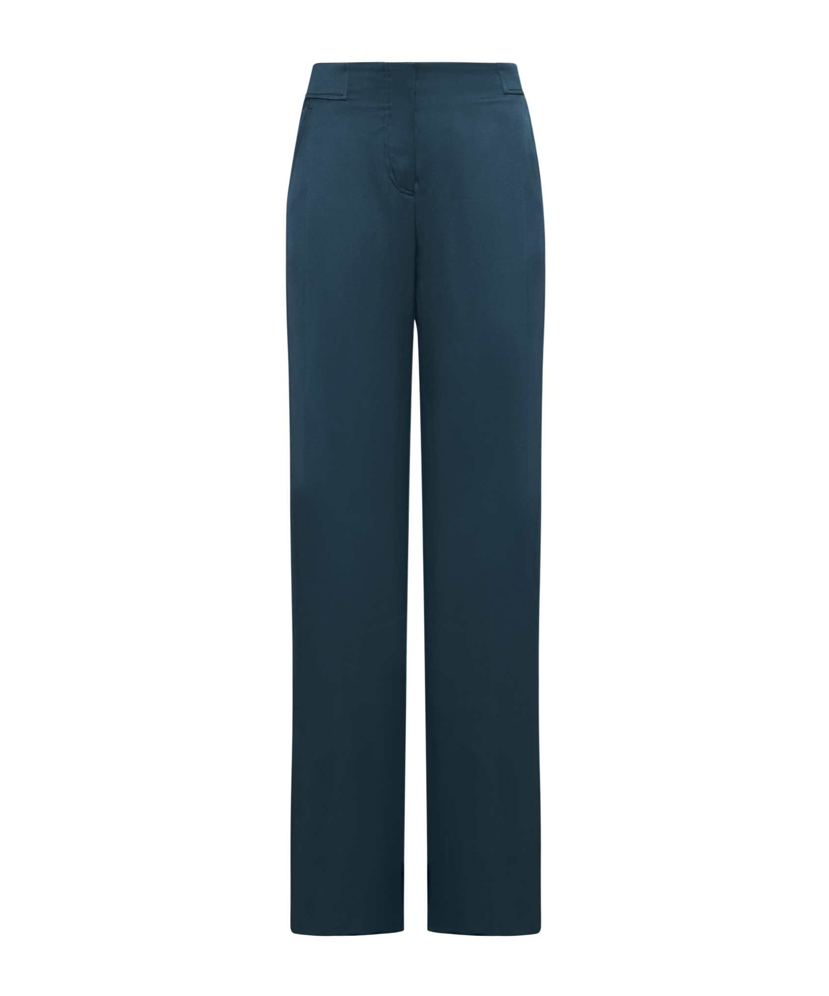 Giorgio Armani Wide-leg Silk Trousers In Blue