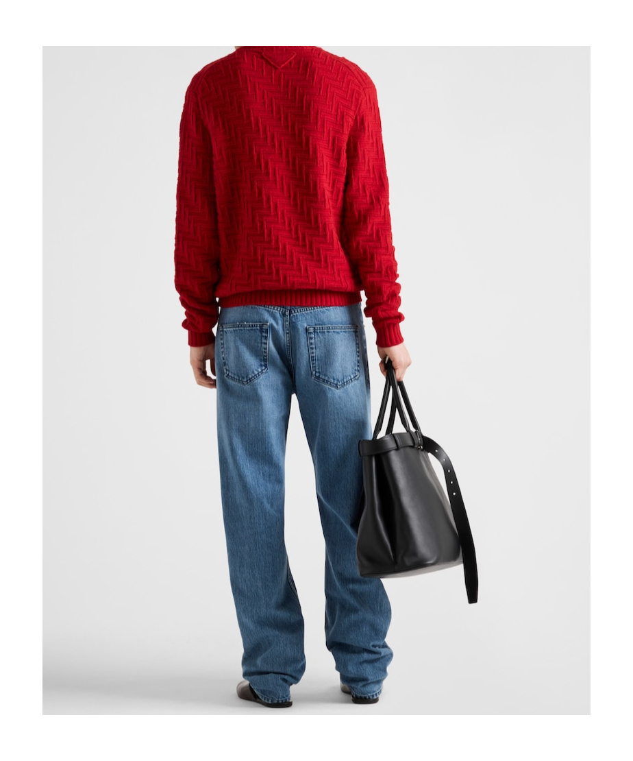 Prada Crew-neck Sweater In Red
