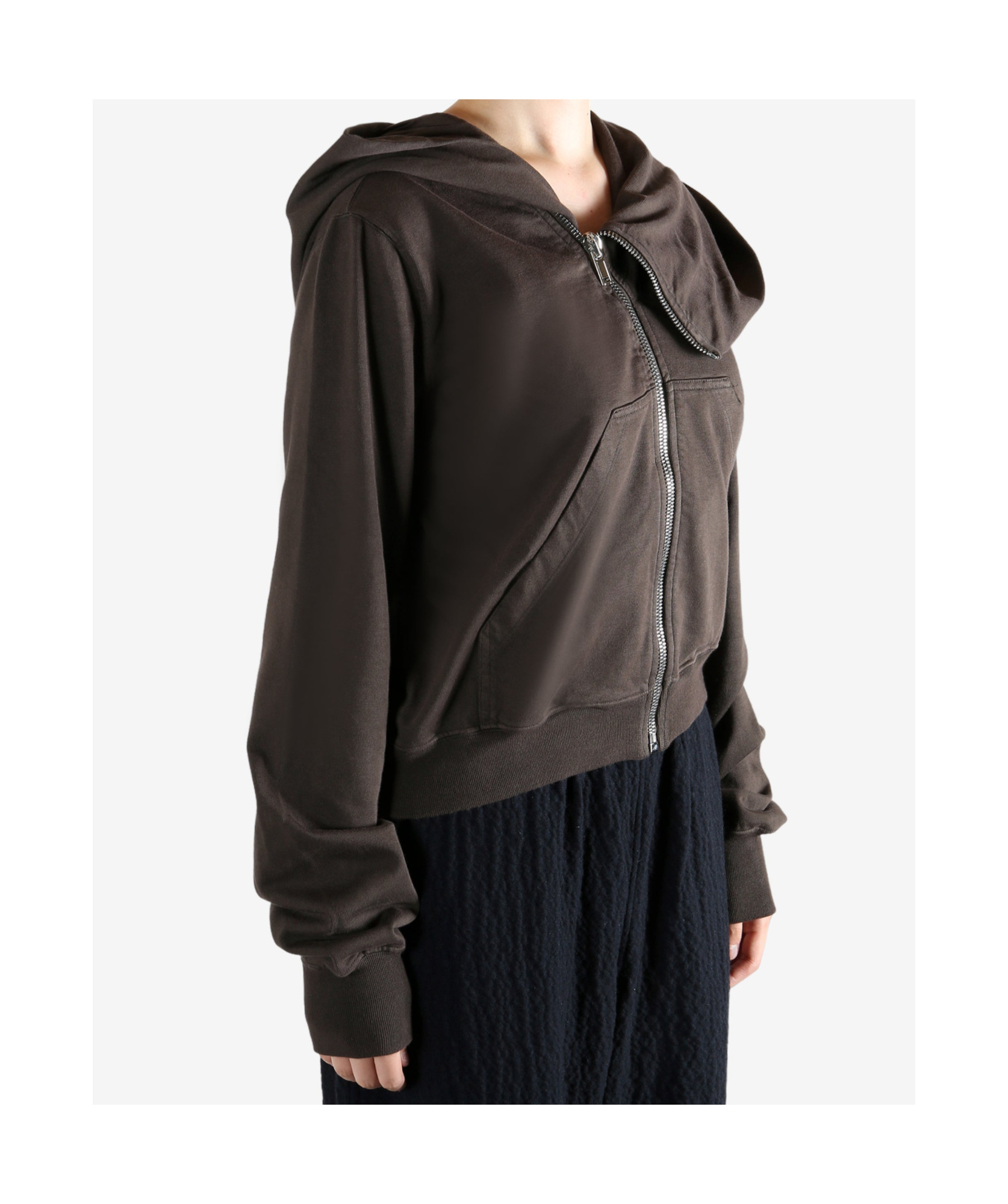 Rick Owens Drkshdw Long-sleeved Sweatshirt In Brown