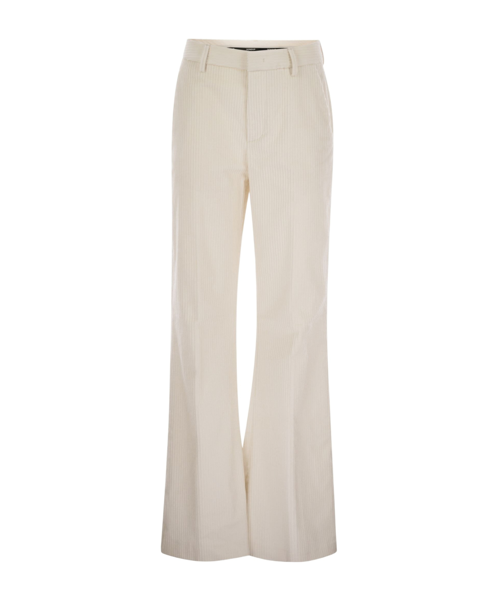 Dondup Janice - Wide Corduroy Trousers In Neutral