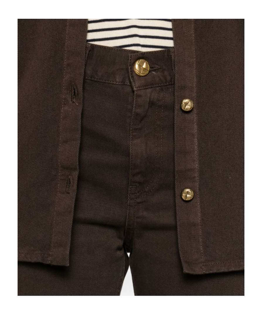 Blazé Milano Embroidered Logo Jeans In Brown