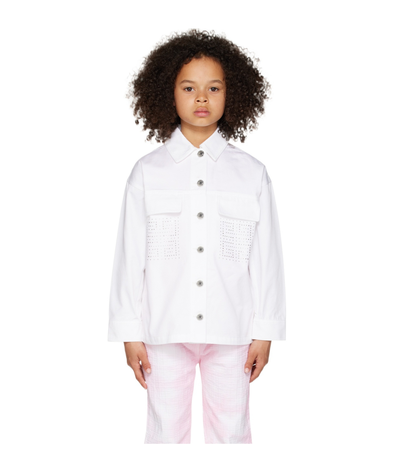 Givenchy Button Long-sleeved Denim Jacket In White