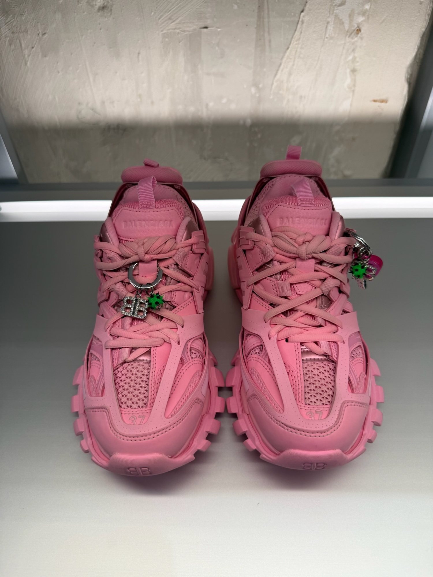 Balenciaga Track Running Shoes In Pink