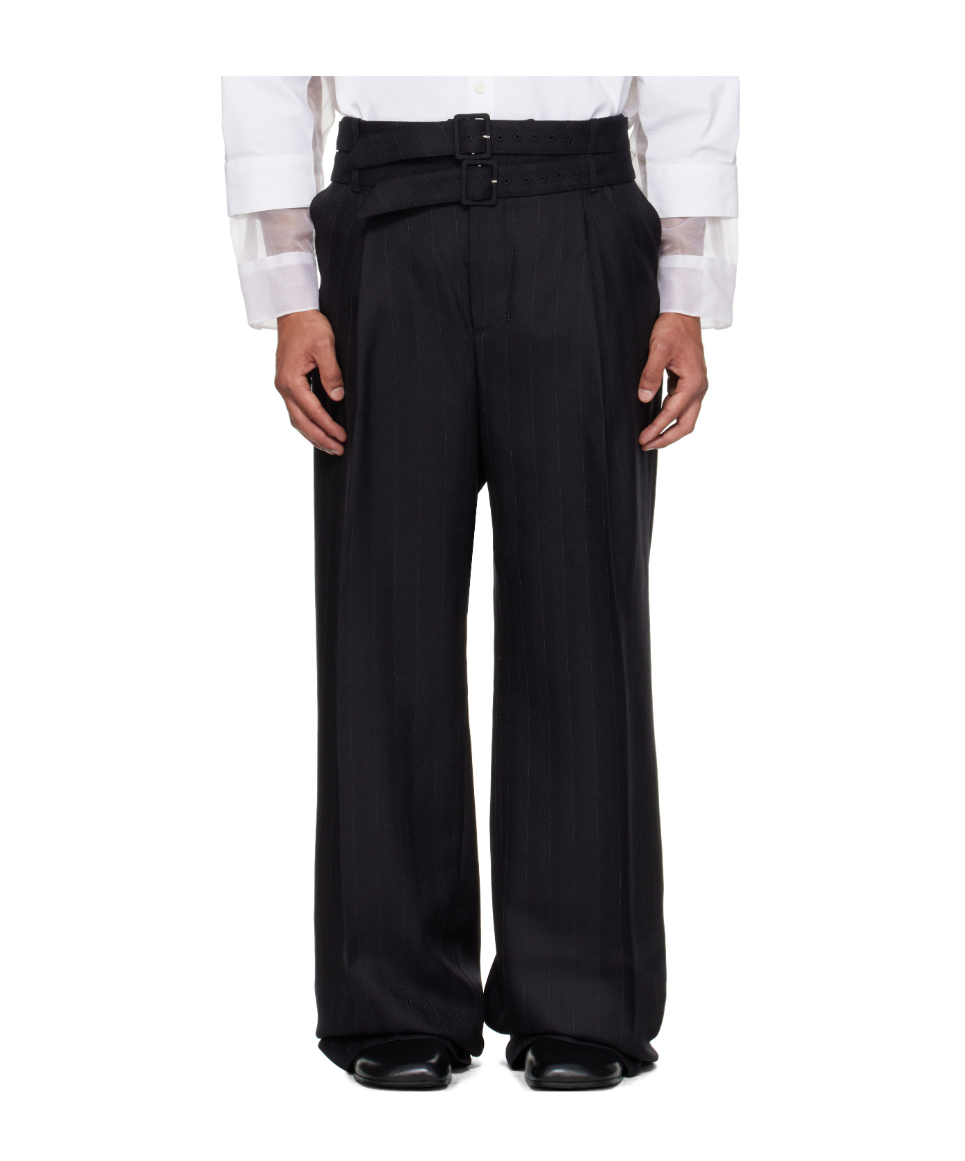 Egonlab Pleated Trousers In Black