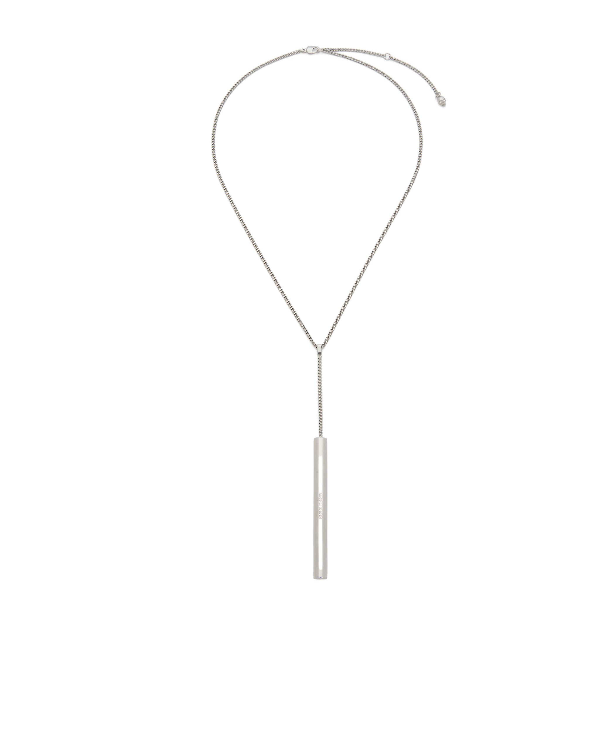 Alexander Mcqueen Men's T-bar Chain Necklace In Palladium In Palladium