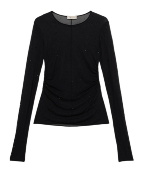 Blumarine Crystal-embellished T-shirt In Black